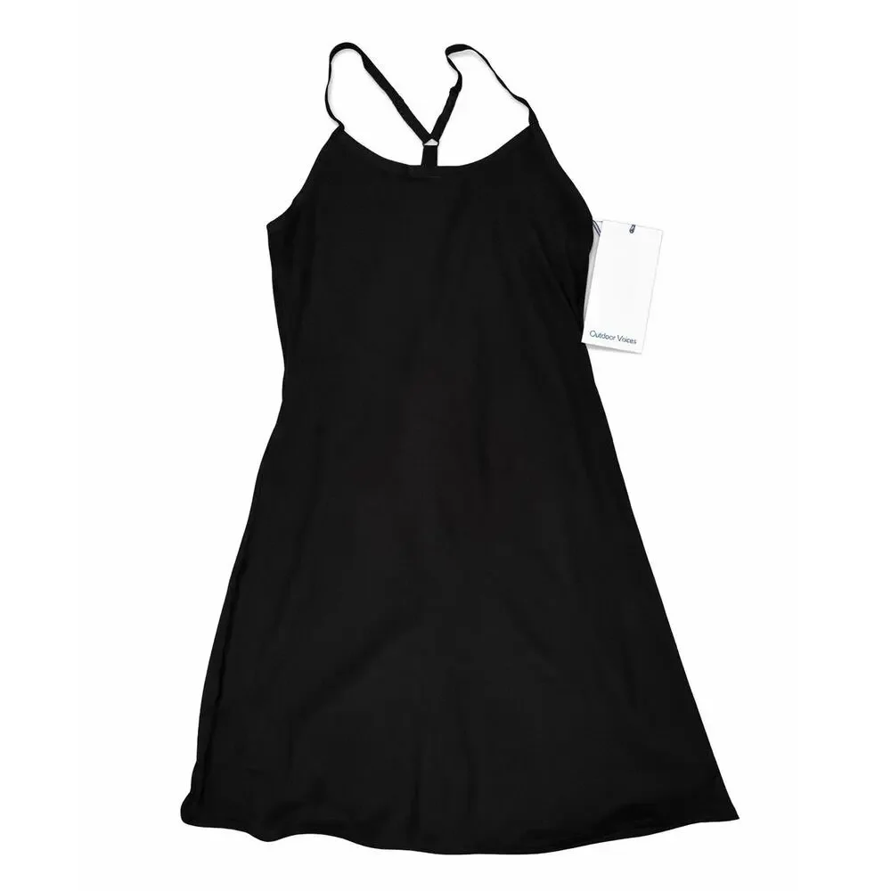 Outdoor Voices Exercise Dress Sz XS Built-In Shorts and Bra NWT blue black green - Picture 5 of 13